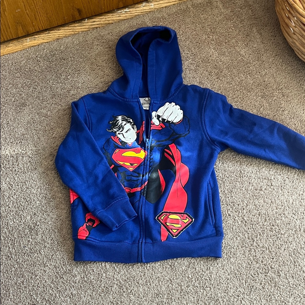DC Comics Blue Superman Kids Puffer Jacket